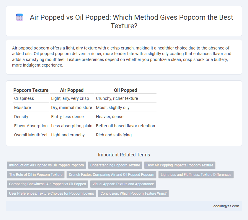 Air Popped vs Oil Popped: Which Method Gives Popcorn the Best Texture?