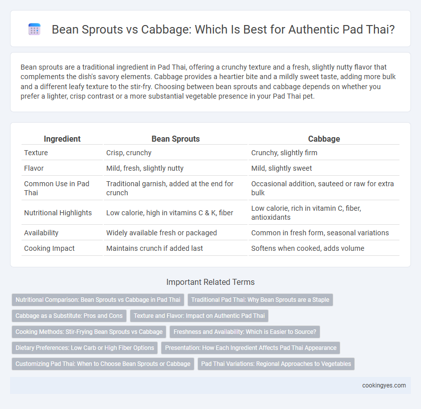 Bean Sprouts vs Cabbage: Which Is Best for Authentic Pad Thai?