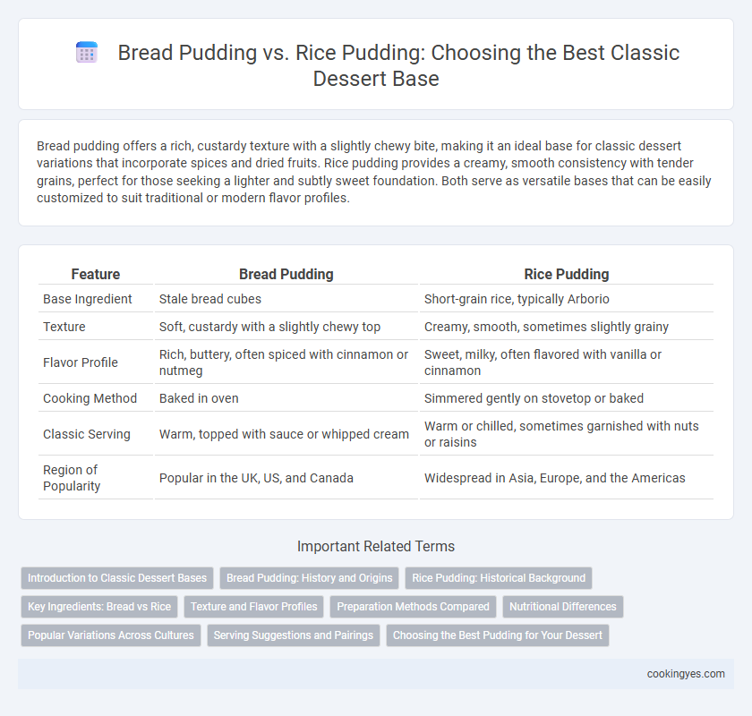Bread Pudding vs. Rice Pudding: Choosing the Best Classic Dessert Base