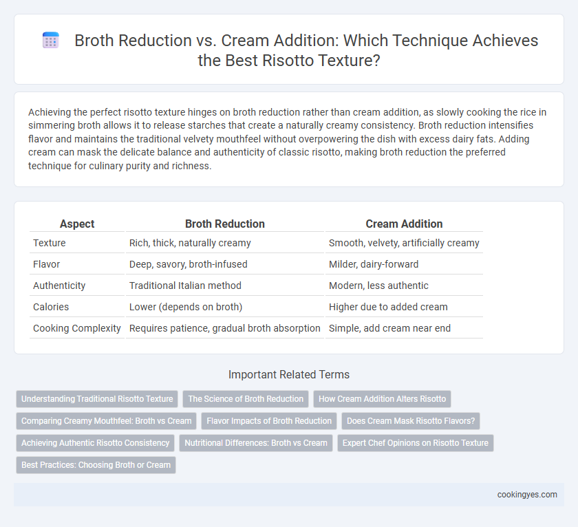 Broth Reduction vs. Cream Addition: Which Technique Achieves the Best Risotto Texture?