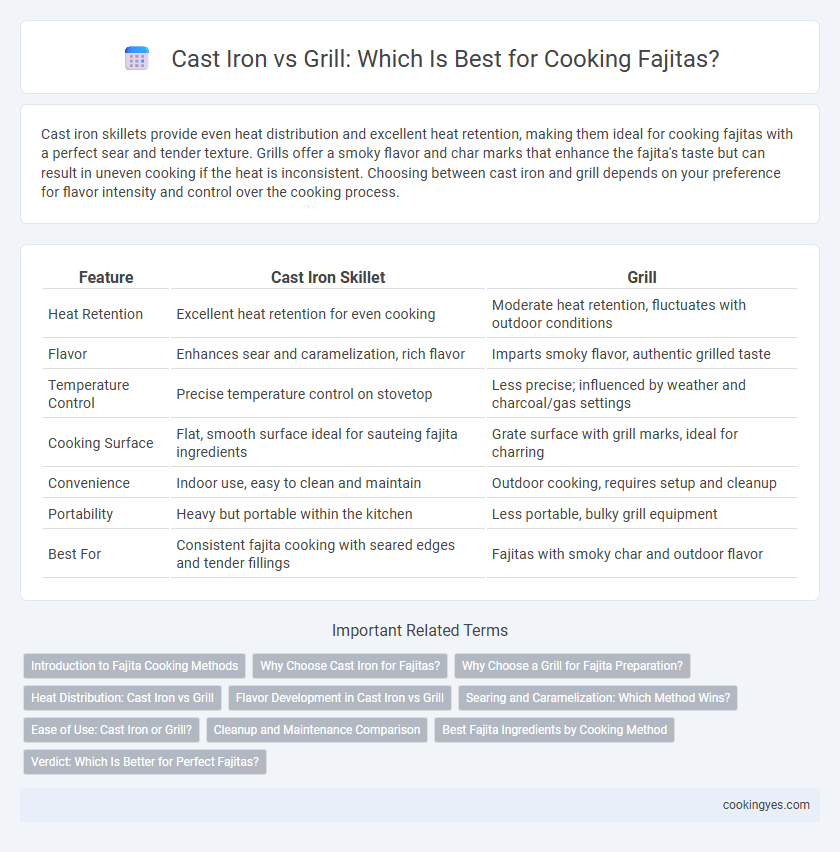 Cast Iron vs Grill: Which Is Best for Cooking Fajitas?