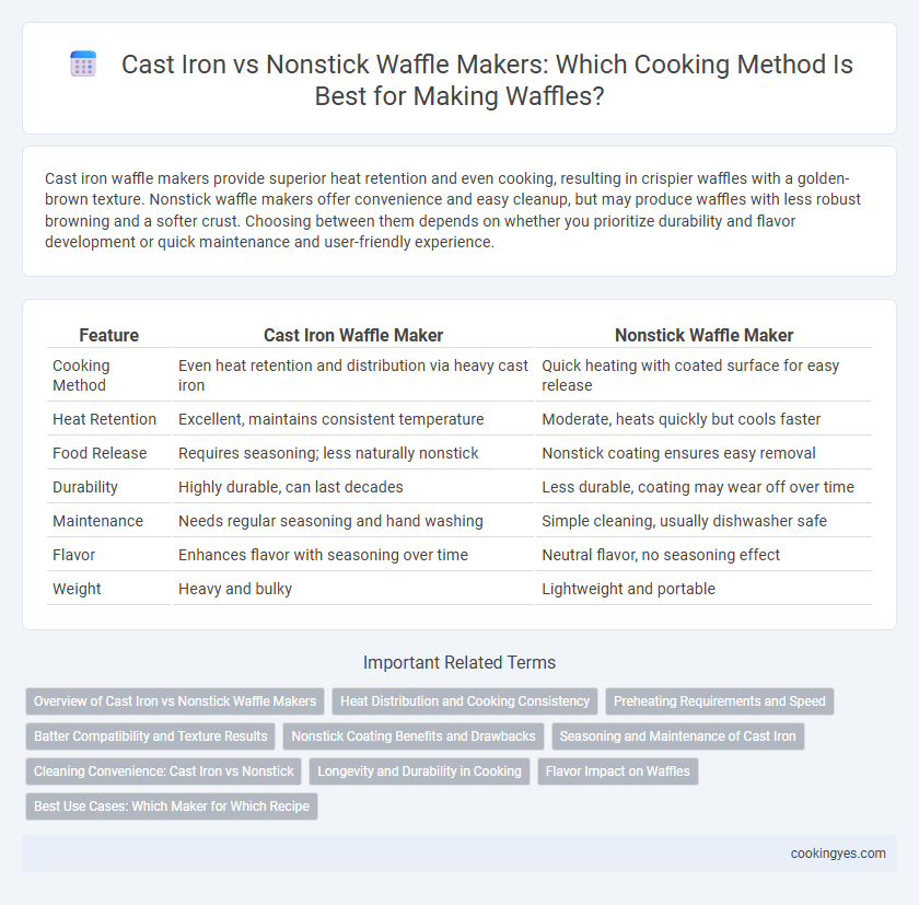 Cast Iron vs Nonstick Waffle Makers: Which Cooking Method Is Best for Making Waffles?