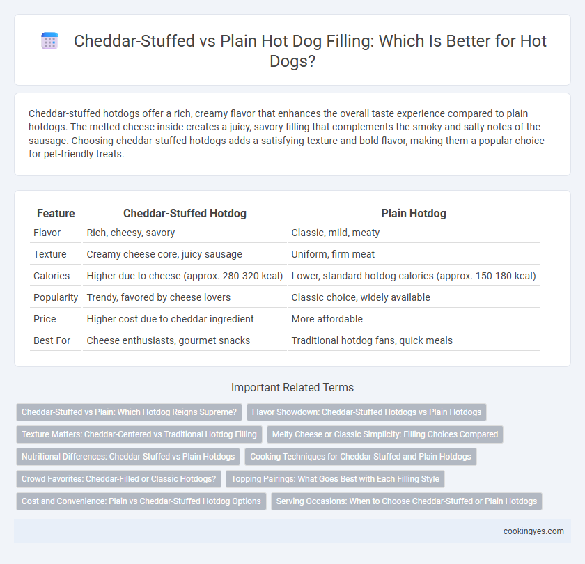 Cheddar-Stuffed vs Plain Hot Dog Filling: Which Is Better for Hot Dogs?