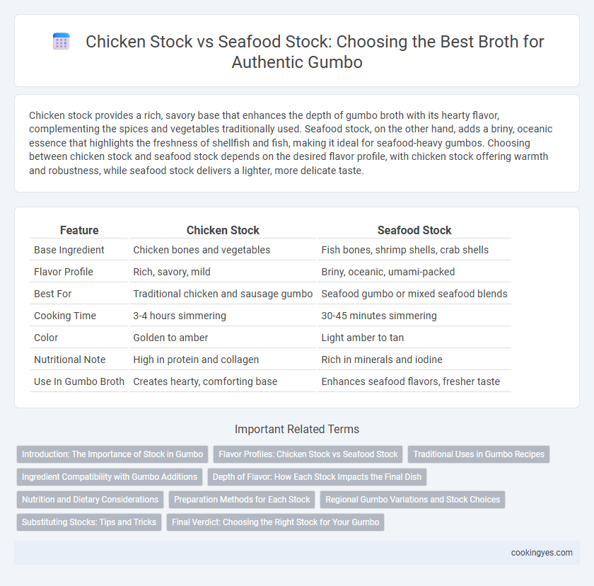 Chicken Stock vs Seafood Stock: Choosing the Best Broth for Authentic Gumbo