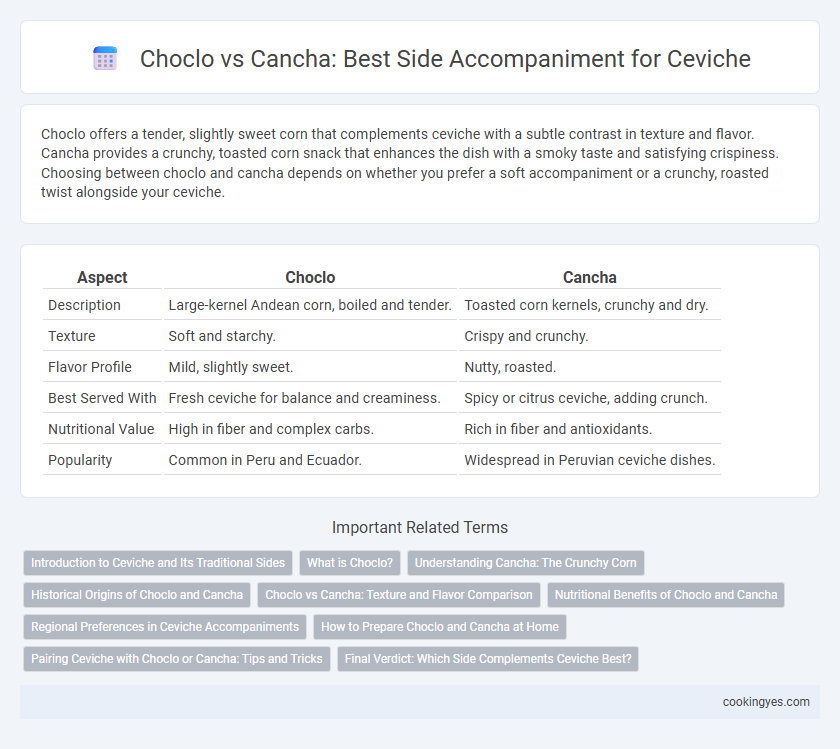 Choclo vs Cancha: Best Side Accompaniment for Ceviche