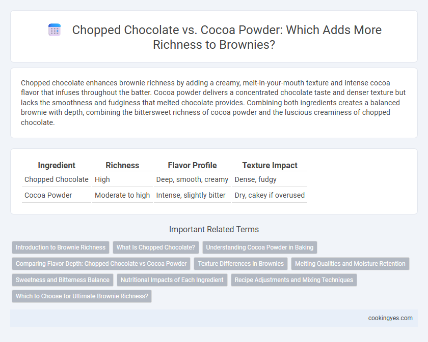 Chopped Chocolate vs. Cocoa Powder: Which Adds More Richness to Brownies?
