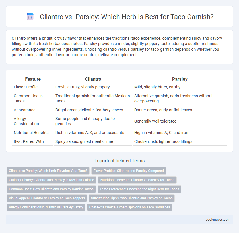 Cilantro vs. Parsley: Which Herb Is Best for Taco Garnish?