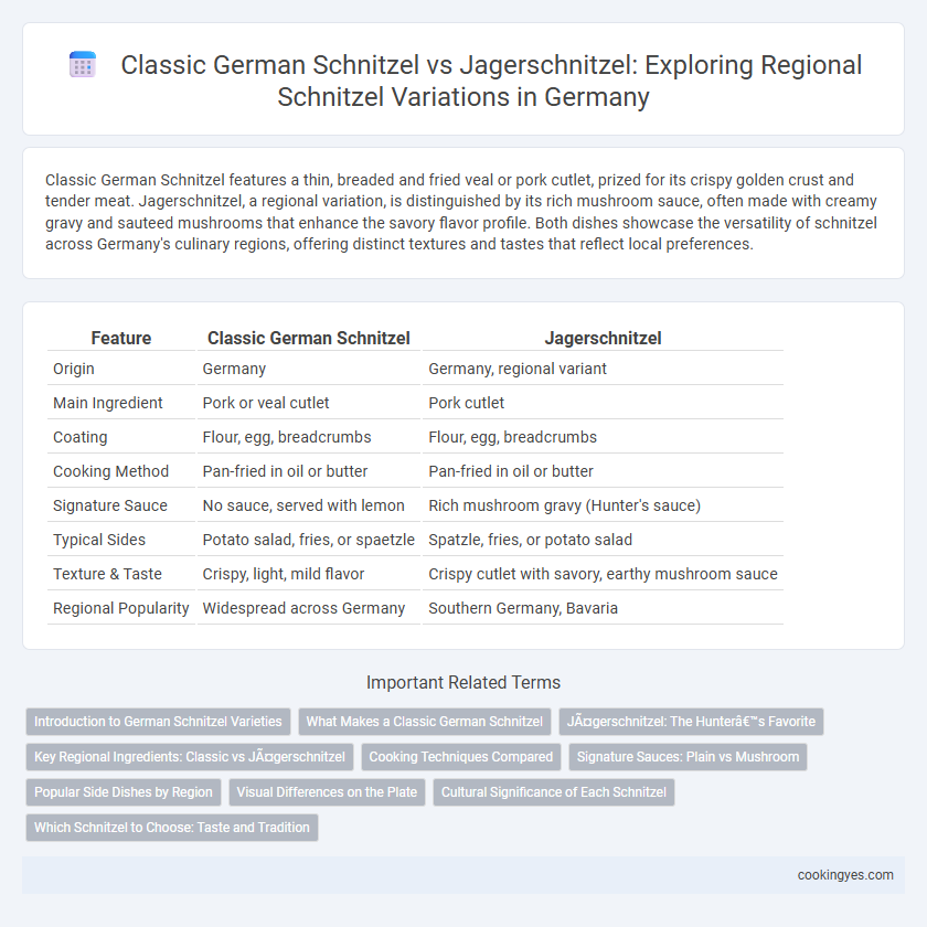 Classic German Schnitzel vs Jagerschnitzel: Exploring Regional Schnitzel Variations in Germany