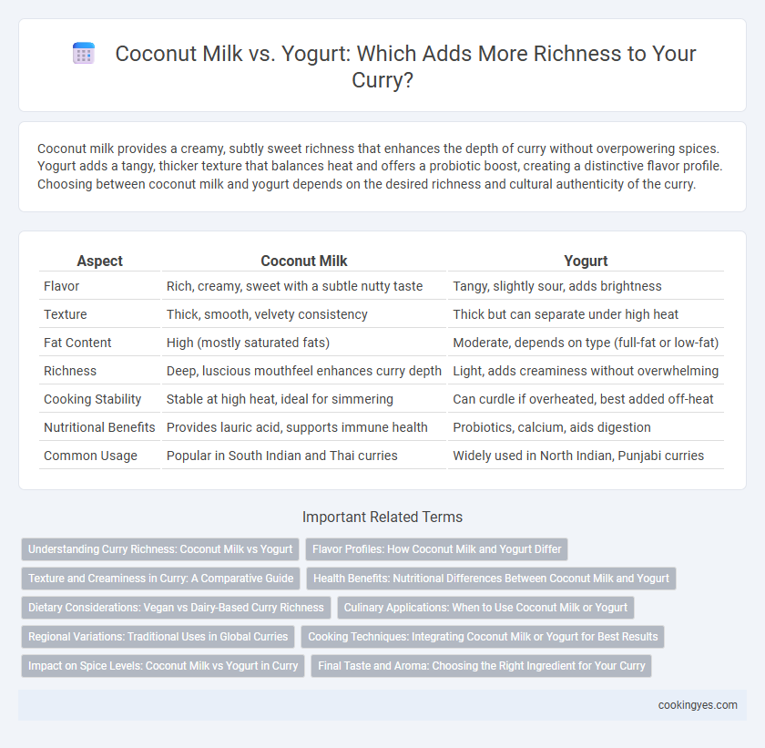 Coconut Milk vs. Yogurt: Which Adds More Richness to Your Curry?