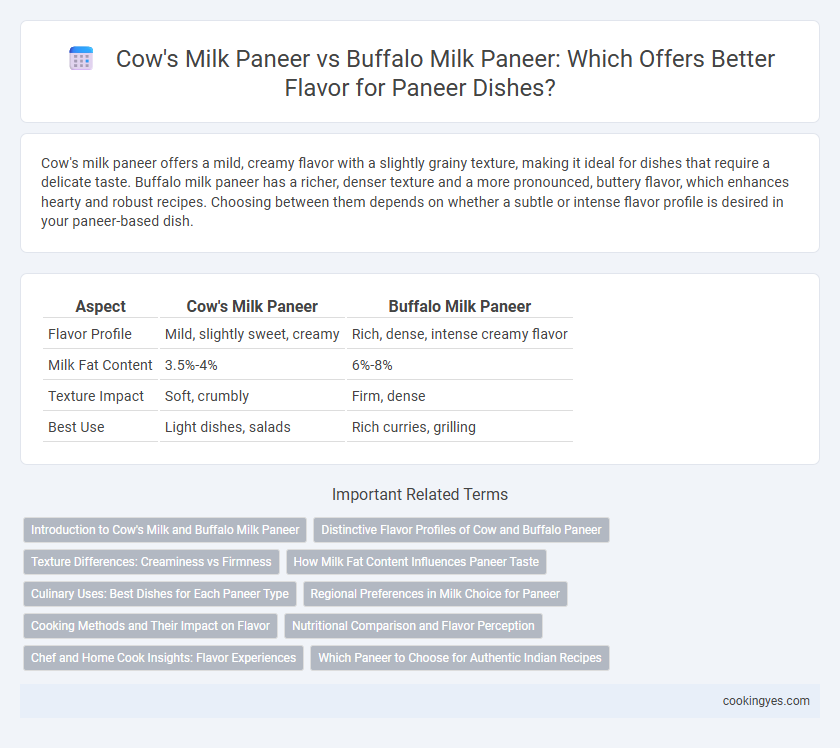Cow's Milk Paneer vs Buffalo Milk Paneer: Which Offers Better Flavor for Paneer Dishes?