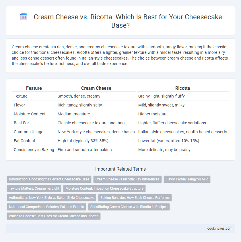 Cream Cheese vs. Ricotta: Which Is Best for Your Cheesecake Base?