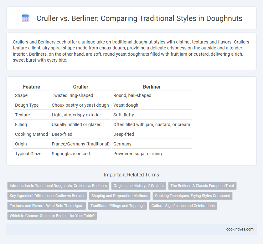 Cruller vs. Berliner: Comparing Traditional Styles in Doughnuts