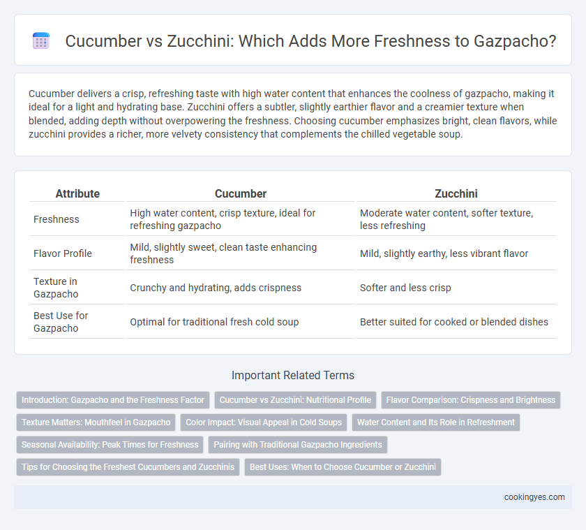 Cucumber vs Zucchini: Which Adds More Freshness to Gazpacho?