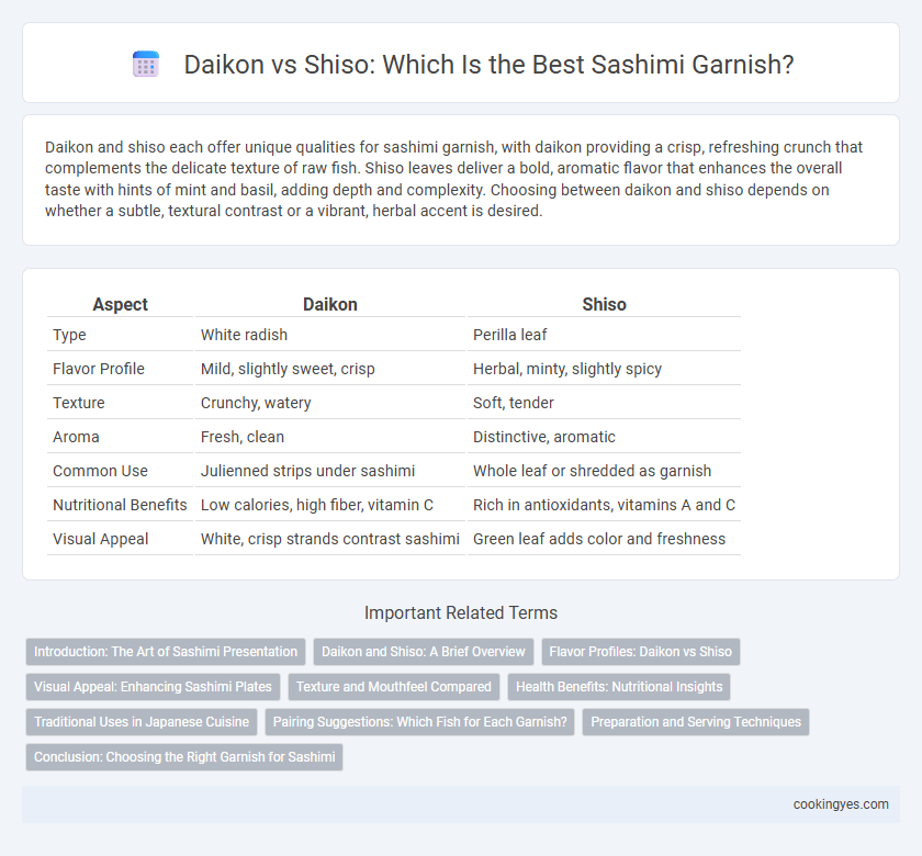 Daikon vs Shiso: Which Is the Best Sashimi Garnish?