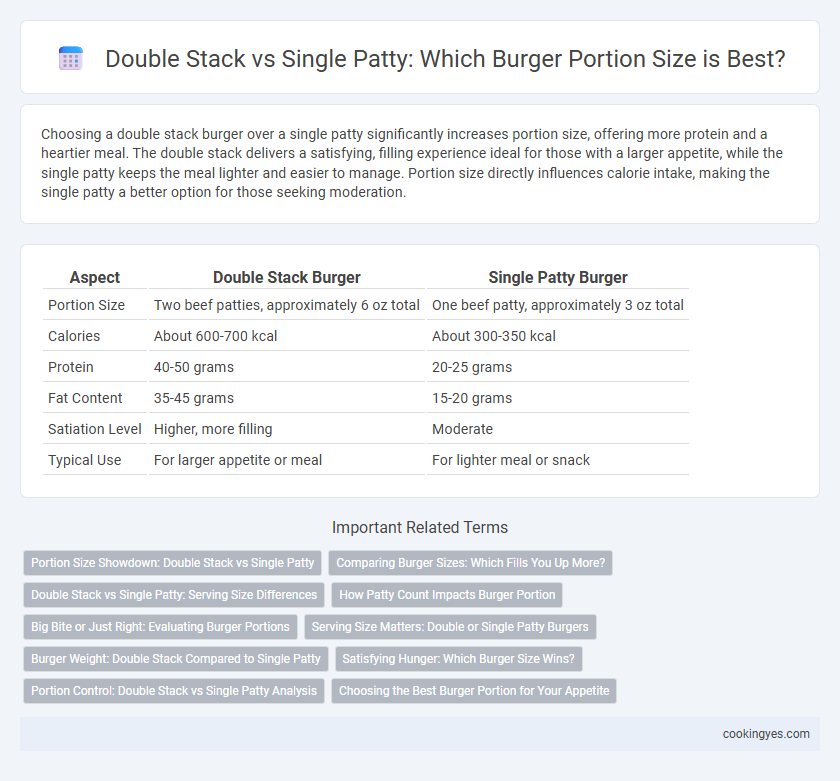 Double Stack vs Single Patty: Which Burger Portion Size is Best?