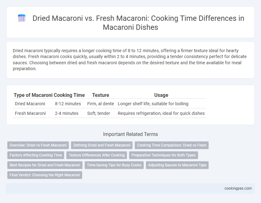 Dried Macaroni vs. Fresh Macaroni: Cooking Time Differences in Macaroni Dishes