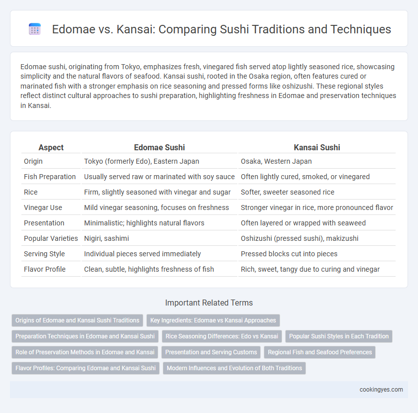 Edomae vs. Kansai: Comparing Sushi Traditions and Techniques