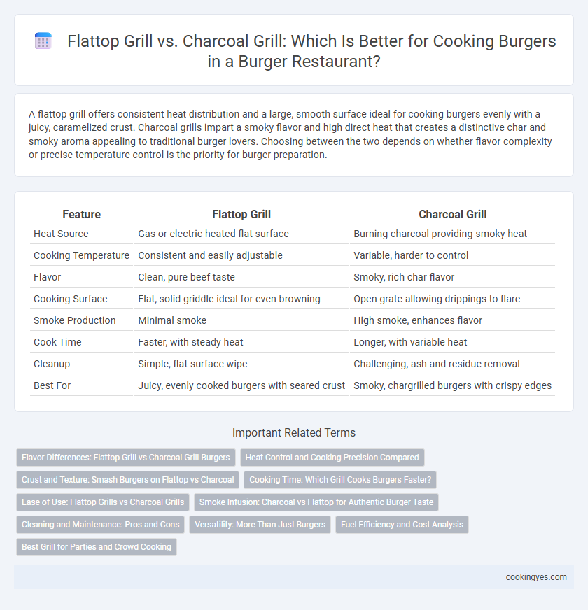 Flattop Grill vs. Charcoal Grill: Which Is Better for Cooking Burgers in a Burger Restaurant?