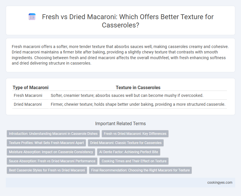 Fresh vs Dried Macaroni: Which Offers Better Texture for Casseroles?