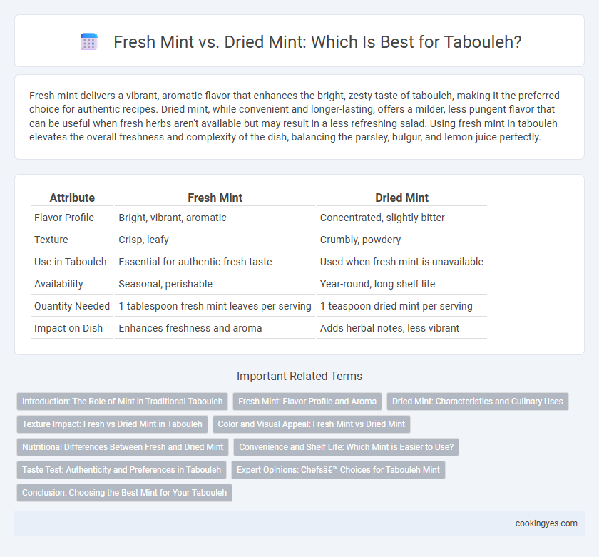 Fresh Mint vs. Dried Mint: Which Is Best for Tabouleh?