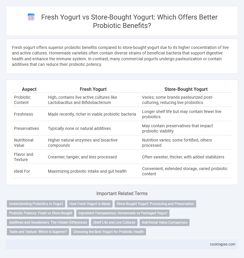 Fresh Yogurt vs Store-Bought Yogurt: Which Offers Better Probiotic Benefits?