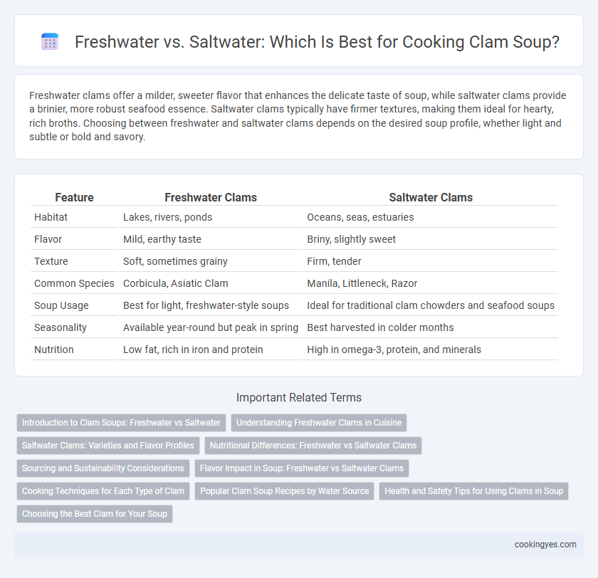 Freshwater vs. Saltwater: Which Is Best for Cooking Clam Soup?