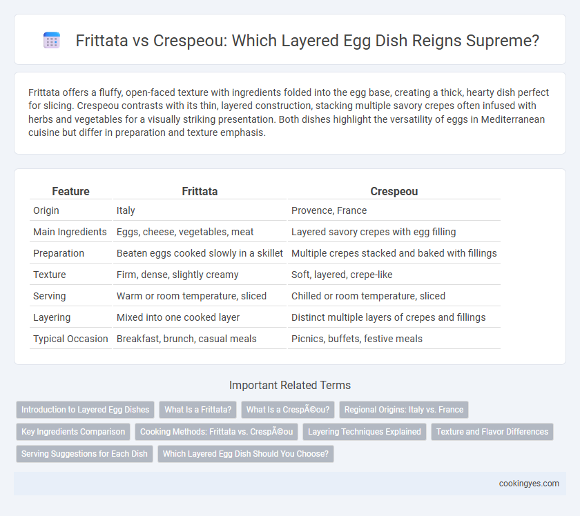 Frittata vs Crespeou: Which Layered Egg Dish Reigns Supreme?