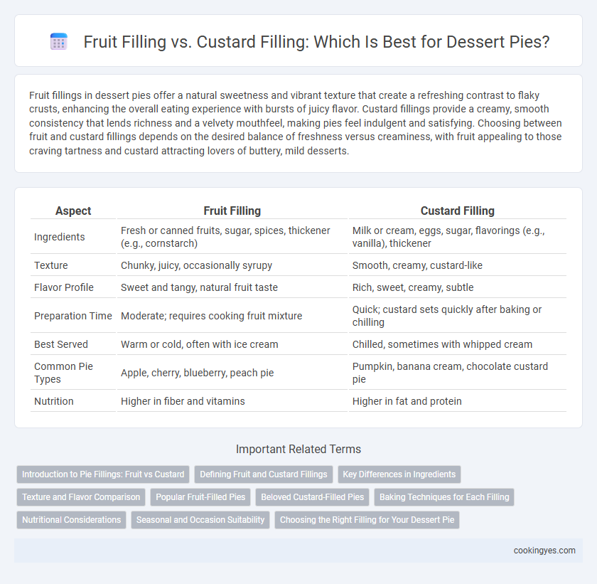 Fruit Filling vs. Custard Filling: Which Is Best for Dessert Pies?