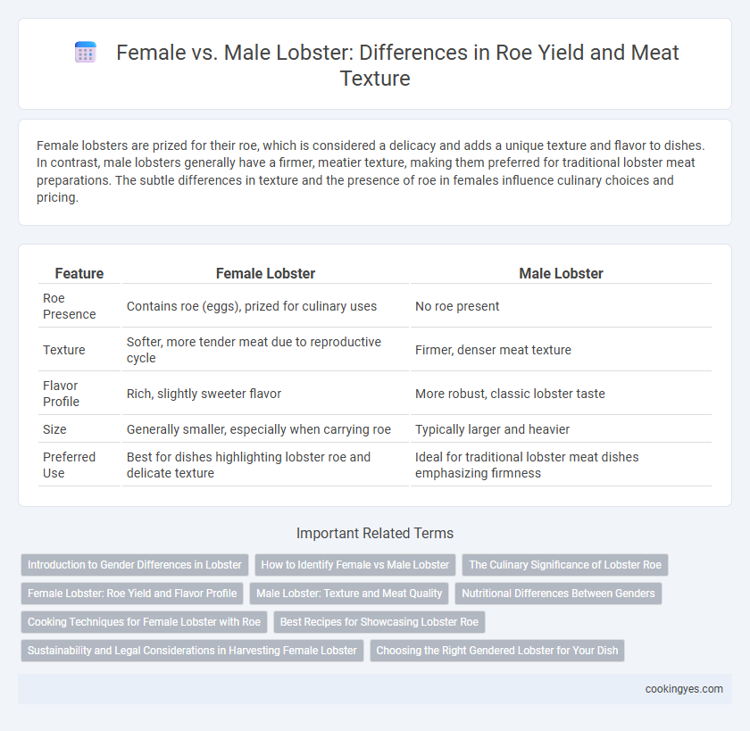 Female vs. Male Lobster: Differences in Roe Yield and Meat Texture