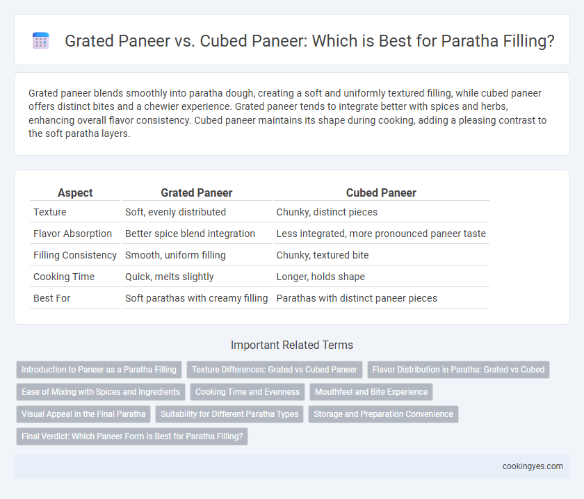 Grated Paneer vs. Cubed Paneer: Which is Best for Paratha Filling?