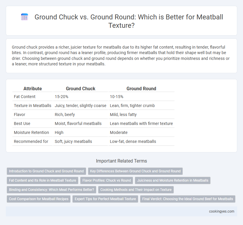 Ground Chuck vs. Ground Round: Which is Better for Meatball Texture?