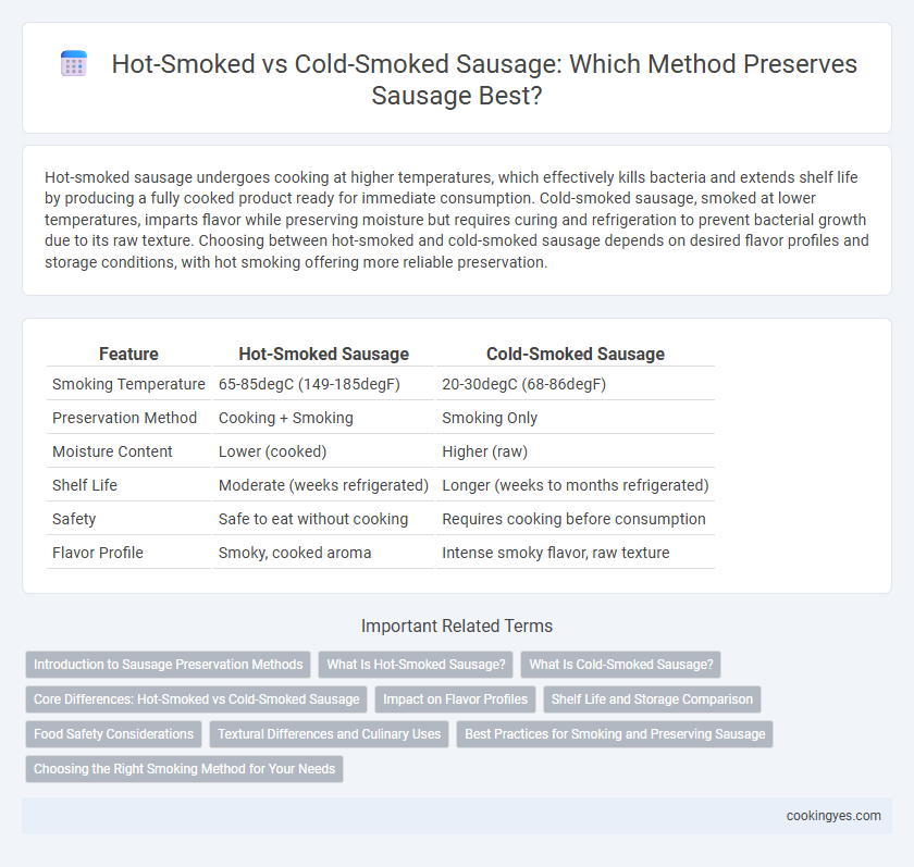 Hot-Smoked vs Cold-Smoked Sausage: Which Method Preserves Sausage Best?