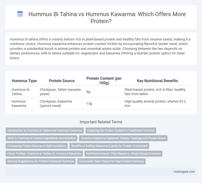 Hummus Bi Tahina vs Hummus Kawarma: Which Offers More Protein?