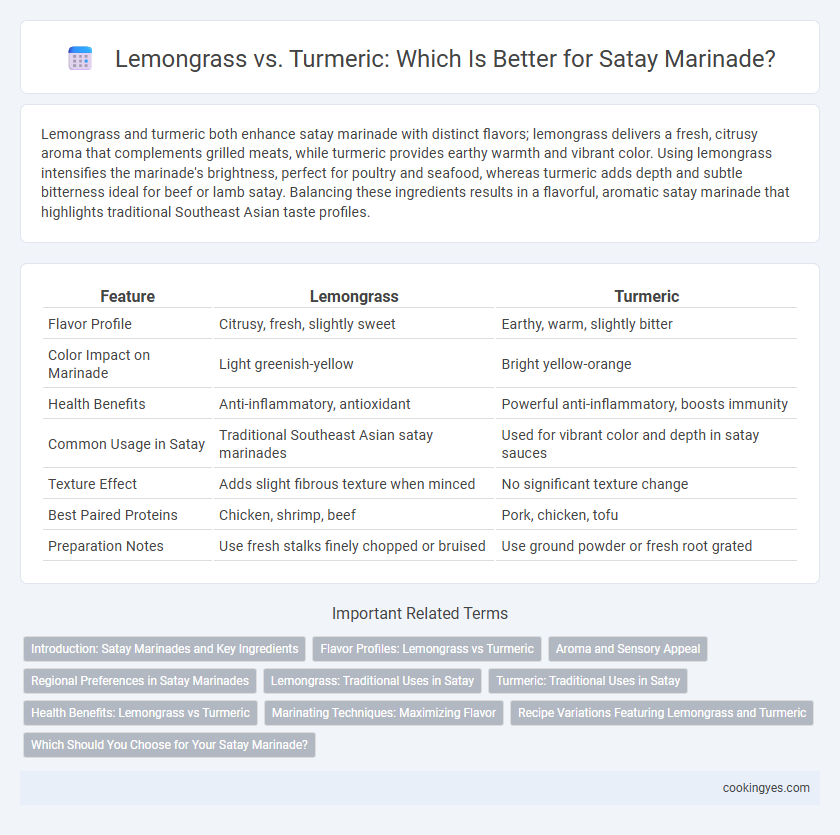 Lemongrass vs. Turmeric: Which Is Better for Satay Marinade?