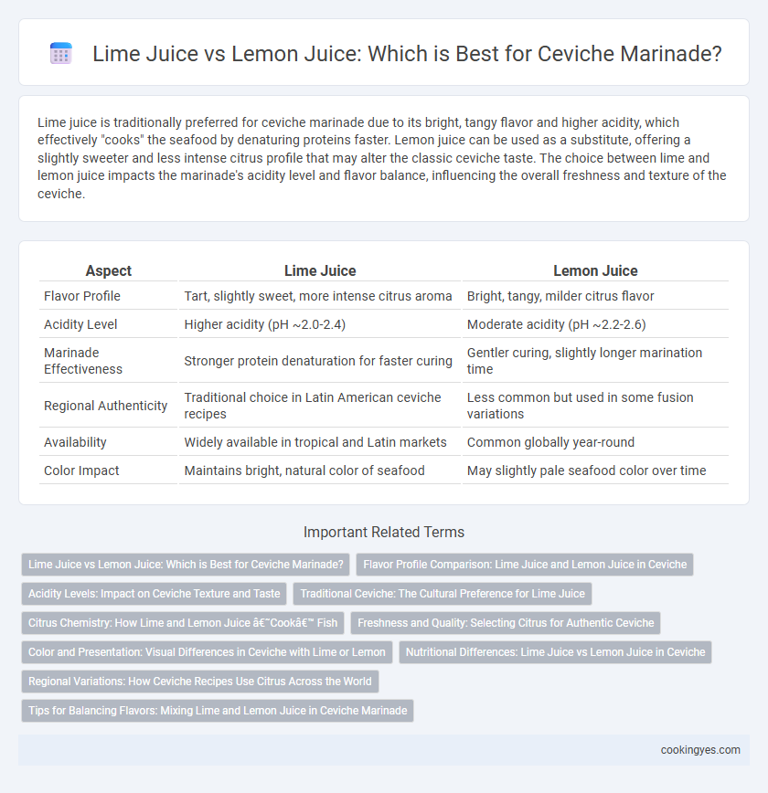 Lime Juice vs Lemon Juice: Which is Best for Ceviche Marinade?