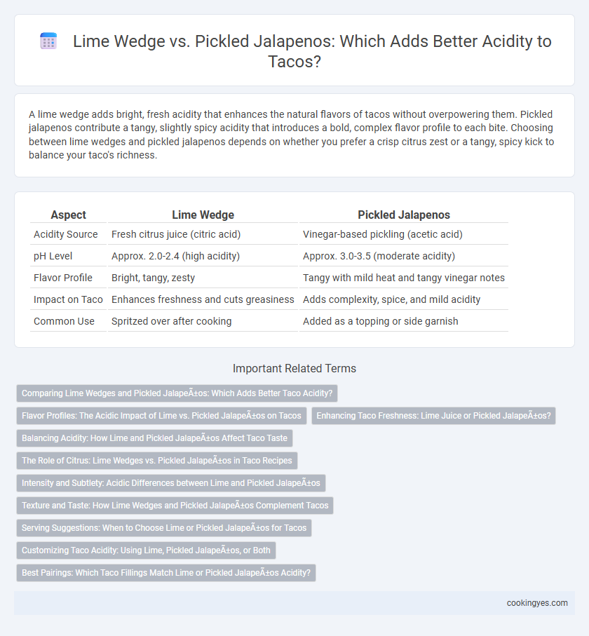 Lime Wedge vs. Pickled Jalapenos: Which Adds Better Acidity to Tacos?