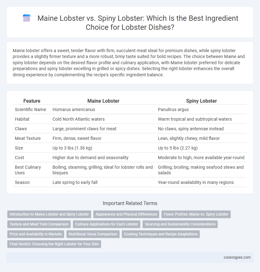 Maine Lobster vs. Spiny Lobster: Which Is the Best Ingredient Choice for Lobster Dishes?