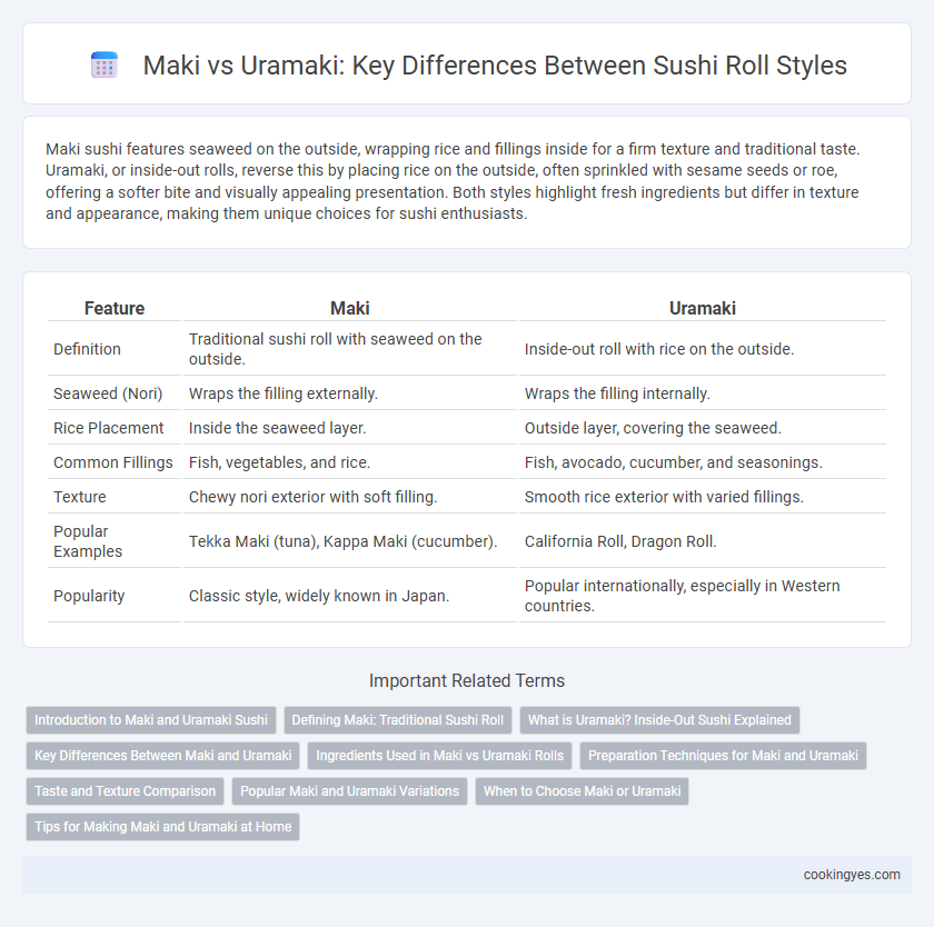 Maki vs Uramaki: Key Differences Between Sushi Roll Styles