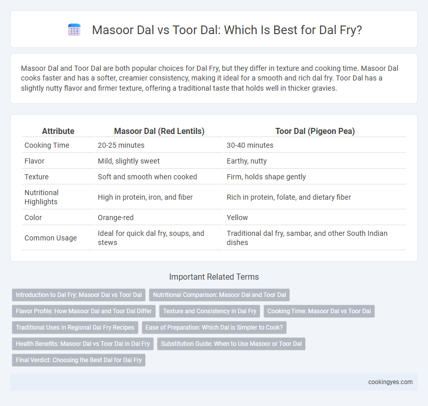 Masoor Dal vs Toor Dal: Which Is Best for Dal Fry?