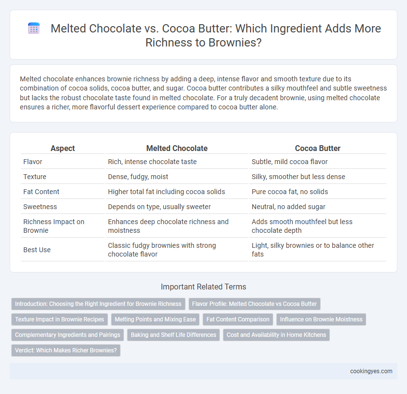Melted Chocolate vs. Cocoa Butter: Which Ingredient Adds More Richness to Brownies?