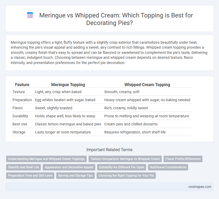 Meringue vs Whipped Cream: Which Topping is Best for Decorating Pies?