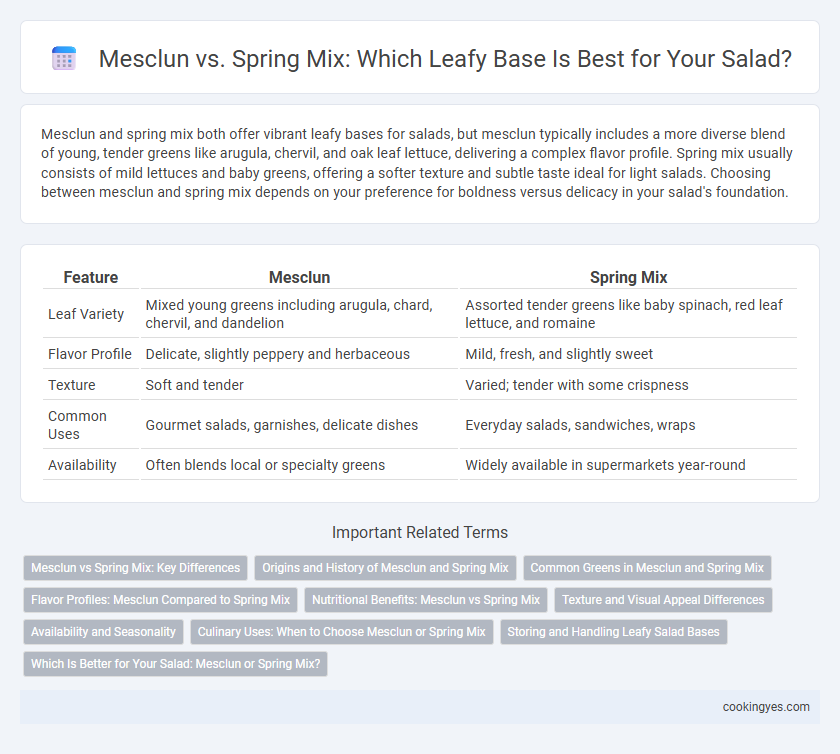 Mesclun vs. Spring Mix: Which Leafy Base Is Best for Your Salad?