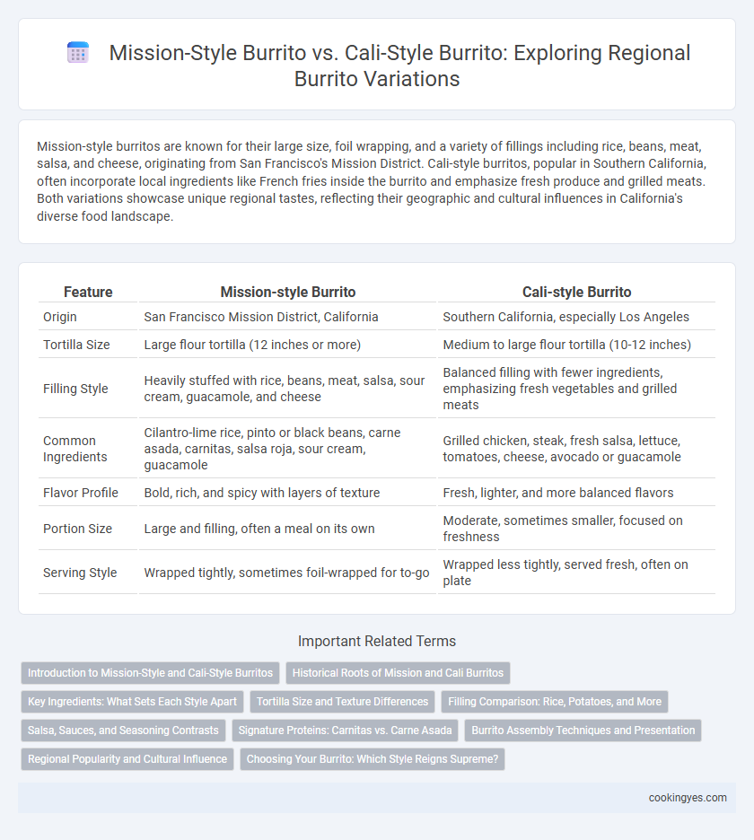 Mission-Style Burrito vs. Cali-Style Burrito: Exploring Regional Burrito Variations