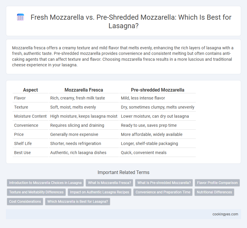 Fresh Mozzarella vs. Pre-Shredded Mozzarella: Which Is Best for Lasagna?