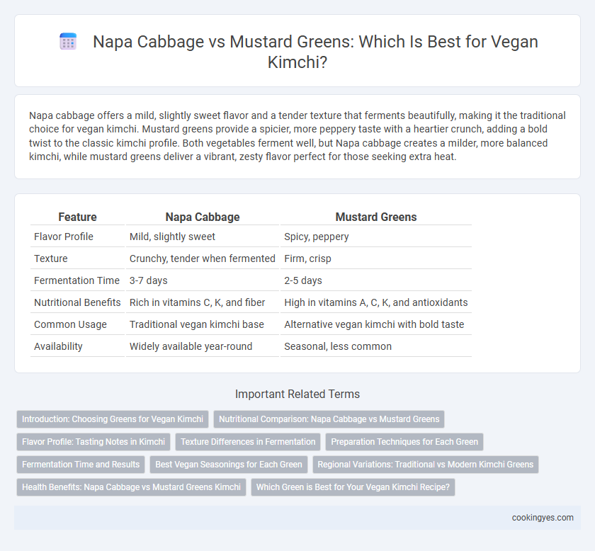 Napa Cabbage vs Mustard Greens: Which Is Best for Vegan Kimchi?