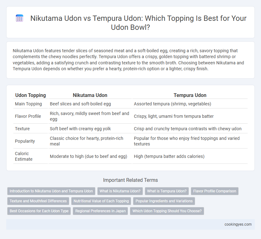 Nikutama Udon vs Tempura Udon: Which Topping Is Best for Your Udon Bowl?