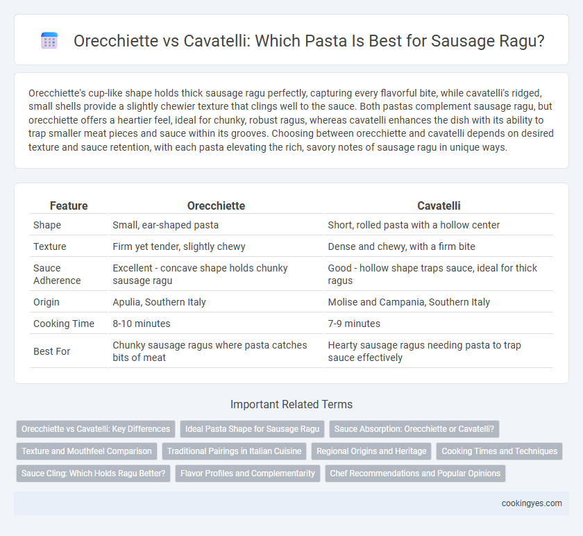 Orecchiette vs Cavatelli: Which Pasta Is Best for Sausage Ragu?