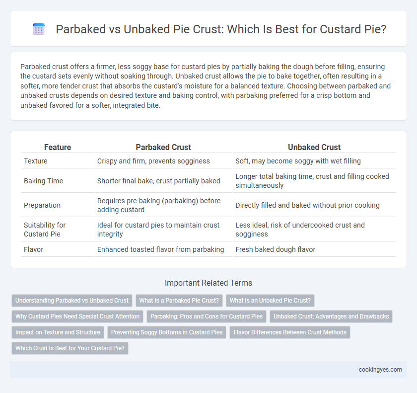 Parbaked vs Unbaked Pie Crust: Which Is Best for Custard Pie?