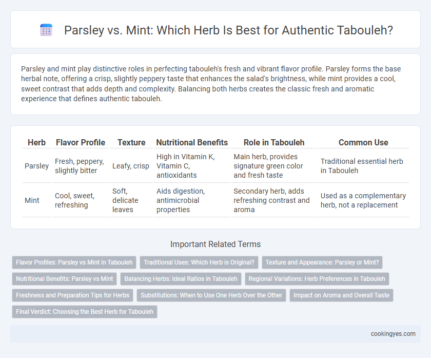 Parsley vs. Mint: Which Herb Is Best for Authentic Tabouleh?
