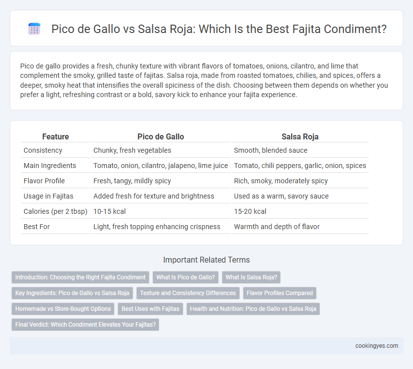 Pico de Gallo vs Salsa Roja: Which Is the Best Fajita Condiment?